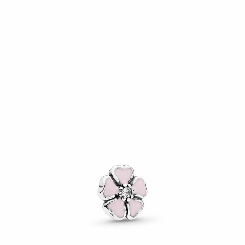 Pandora Cherry Blossom Petite Locket Charm - Sterling Silver/Enamel/Cubic Zirconia - Canada | WC6130